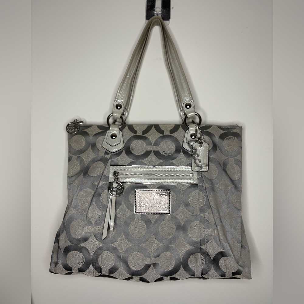 Coach Signature Tote Silver